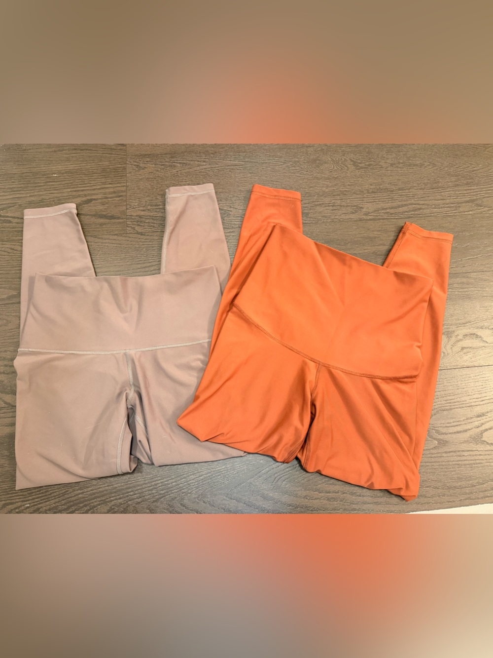 Bundle 🍑 Old Navy Women’s High-Waist Cloud Soft Leggings - Orange and Mauve